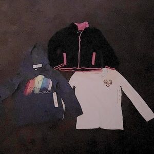 Girls jacket, sweatshirt & long sleeved shirt
